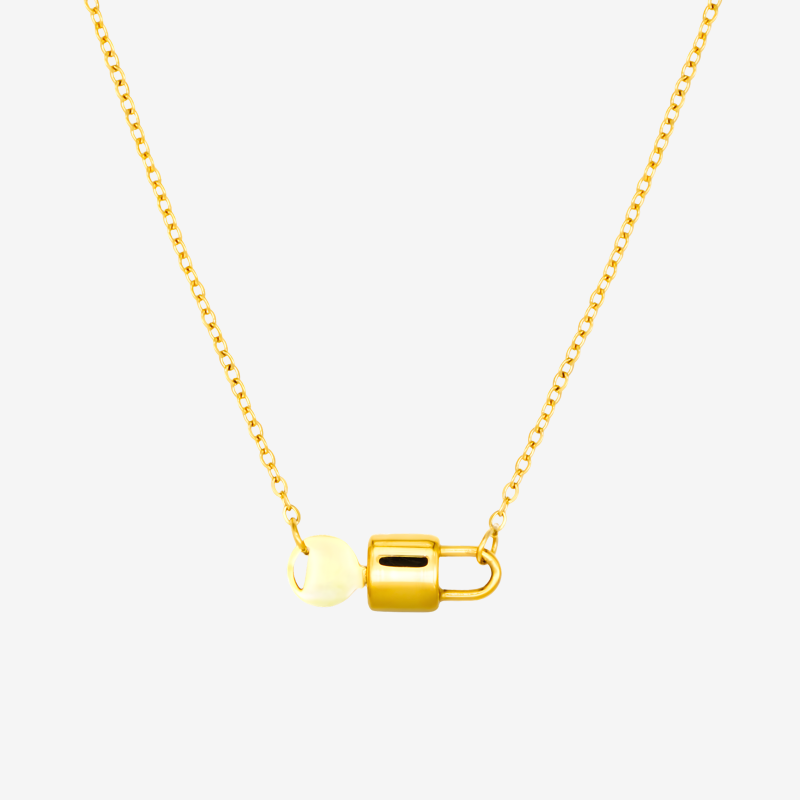 Lock & Key Pendant Necklace