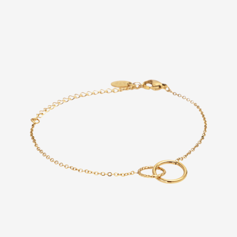 Double Loops Link Chain Bracelets