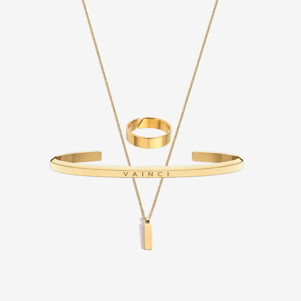 Valen Necklace + Linea Cuff + Plaza Ring