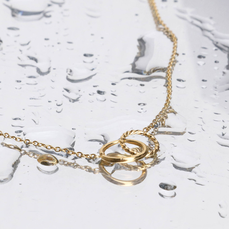 Double Loops Link Chain Bracelets