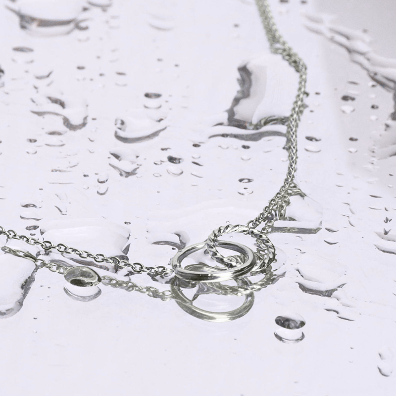 Double Loops Link Chain Bracelets