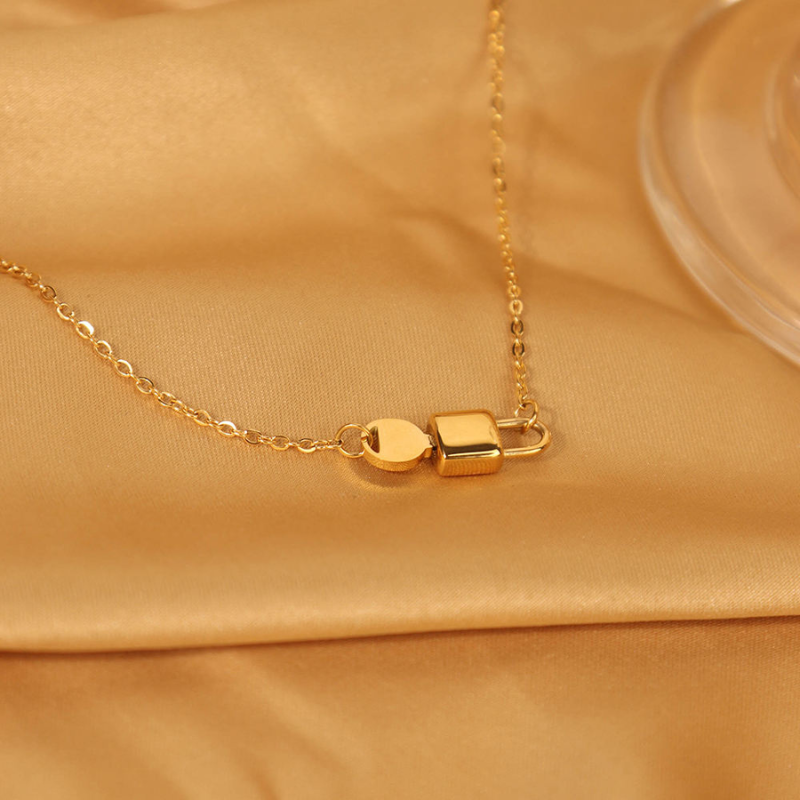 Lock & Key Pendant Necklace