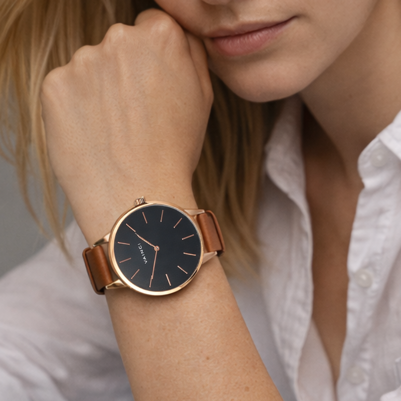 Noir Rose Gold - White