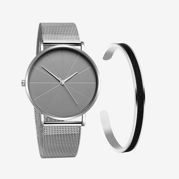 VAINCI™ Focus Silver-Grey 40mm & Free Bracelet