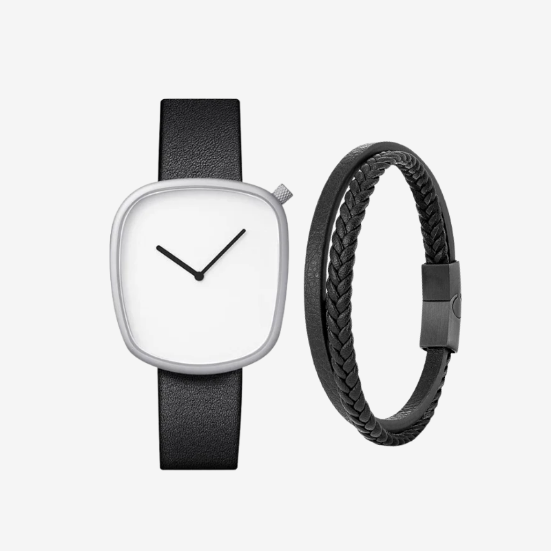 Vainci™ Anchor Silver & Black + FREE Bracelet