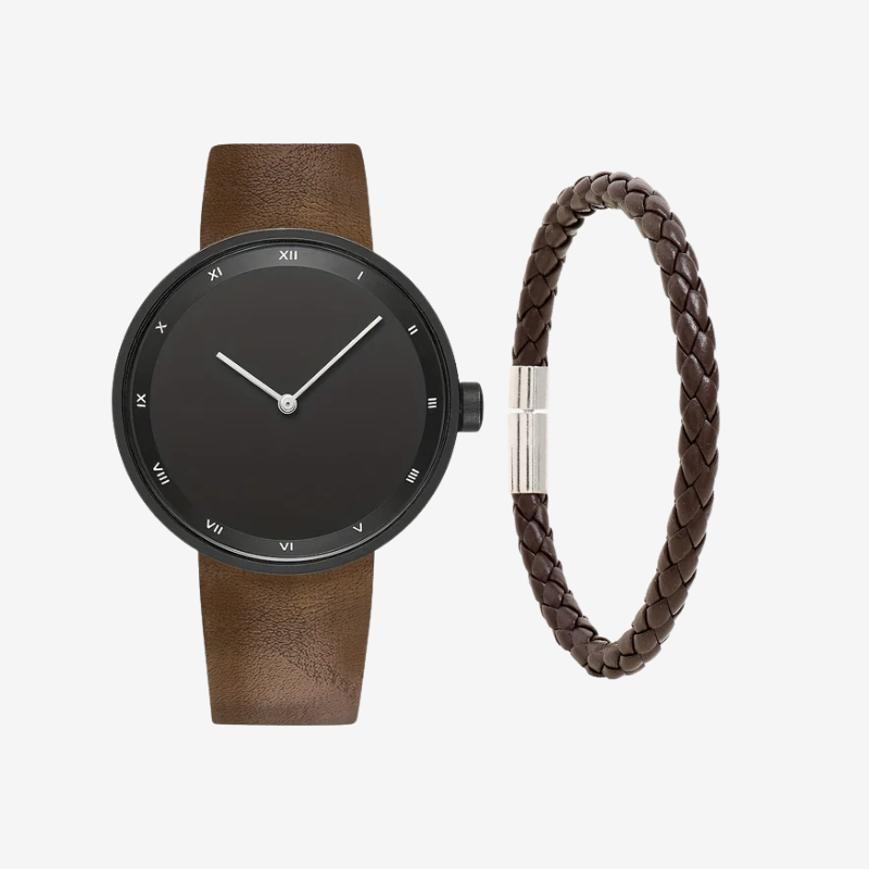 VAINCI™ Roman Équilibre Black-Brown & Bracelet