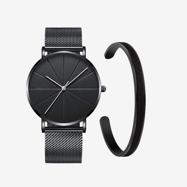 VAINCI™ Focus Black Mesh 40mm & Free Bracelet