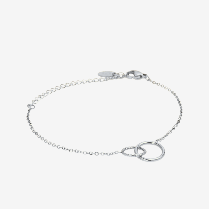 Double Loops Link Chain Bracelets