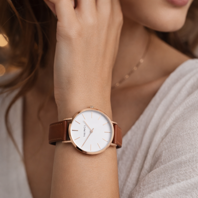 Noir Rose Gold - White