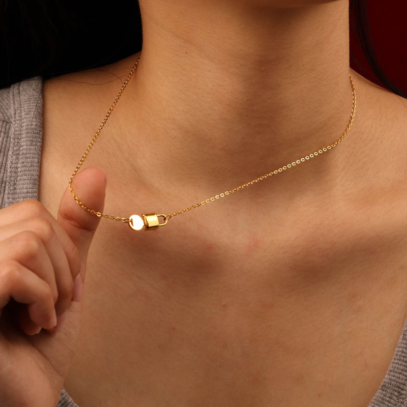 Lock & Key Pendant Necklace