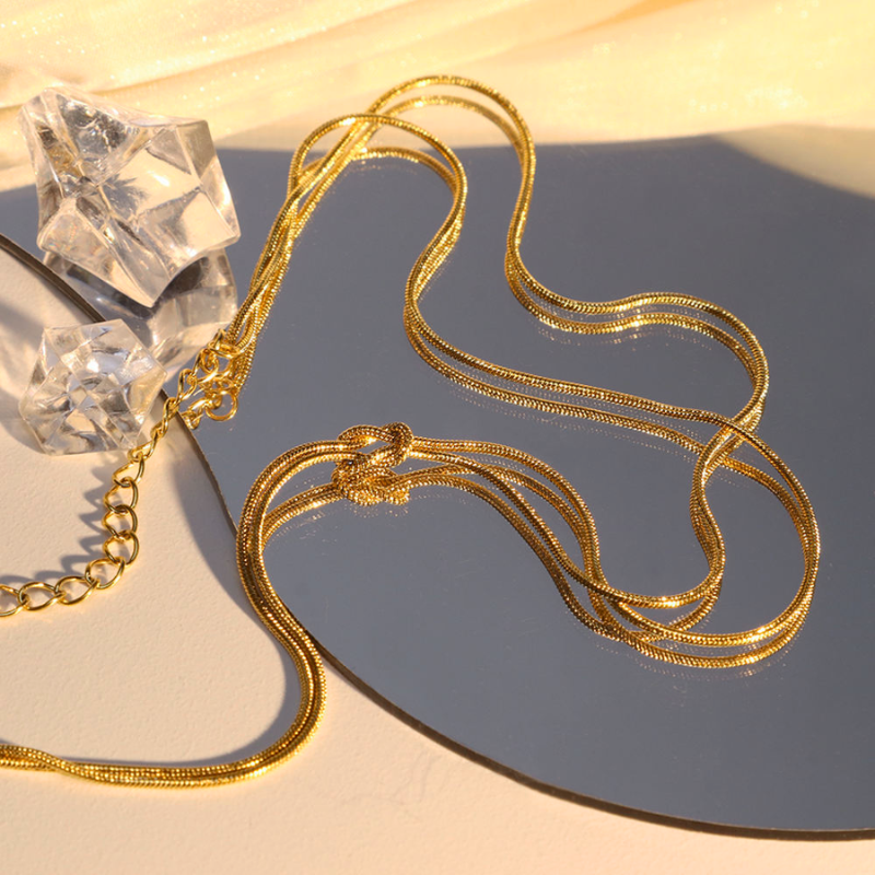 Linda Knot Double Necklace