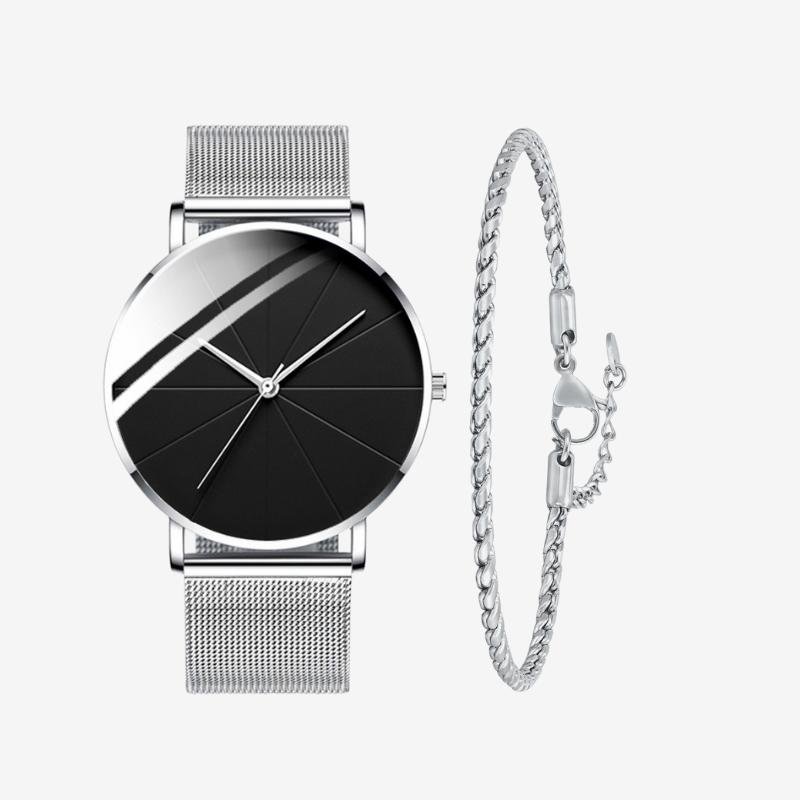 VAINCI™ Focus Silver-Black & Free Bracelet