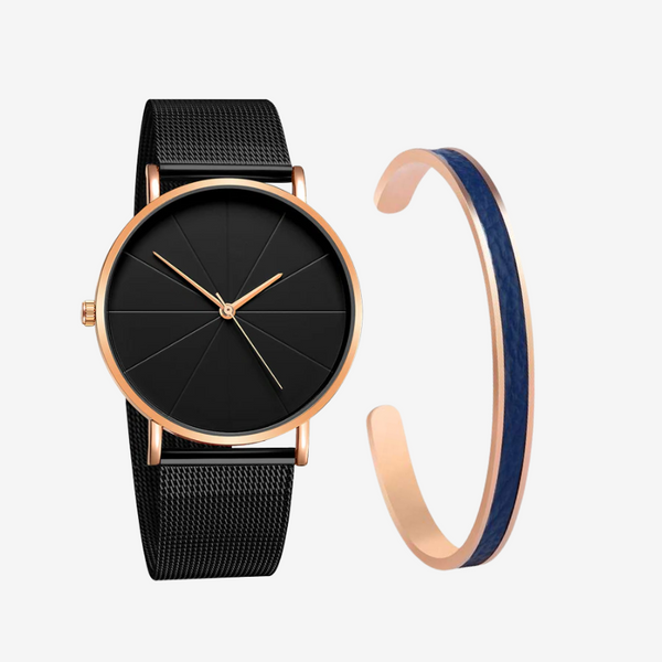 VAINCI™ Focus Black-Rose 40mm & Free Bracelet